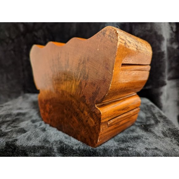 Handcrafted Wooden Mahogany Jewelry Trinket Box Barbados Williams Legacy - Picture 5 of 10